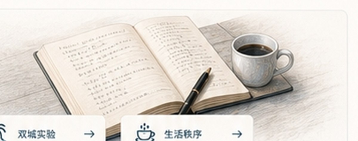 打开的笔记本和咖啡